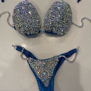 KH Customs Bikini - Blue with AB Swarovski Crystals